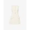 Amy Lynn Womens Milk Soft Tailored A-line Woven Mini Dress
