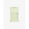 Amy Lynn Womens Sonya Shirred Cotton-poplin Top Multi In White