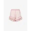 Amy Lynn Womens Relaxed-fit Semi-sheer Chiffon Shorts Pink In Pink