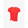 Amy Lynn Womens Bowie Heart-shape Cut-out Stretch-woven Top Red In Red