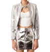 Amylynn Cindy Racer Jacket In Silver In Silver