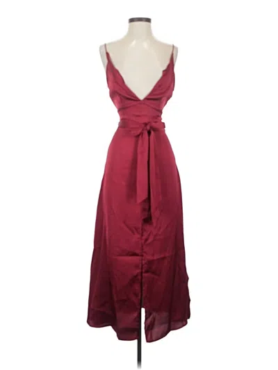 Pre-owned Amylynn Cocktail Dress In Burgundy
