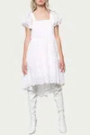 Amylynn Coco Cutout Broderie Anglaise Mini Dress In White In White