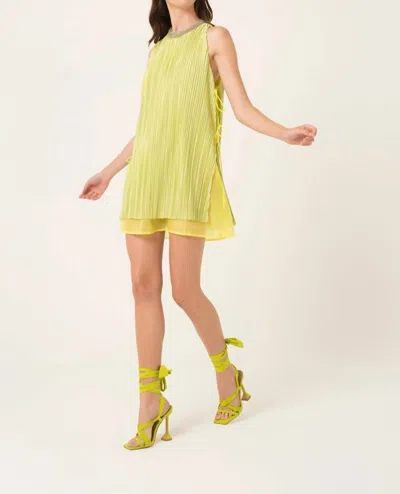 Amylynn Gabriella Dress In Neon Lime In Yellow