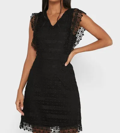 Amylynn Lace Shift Dress In Black