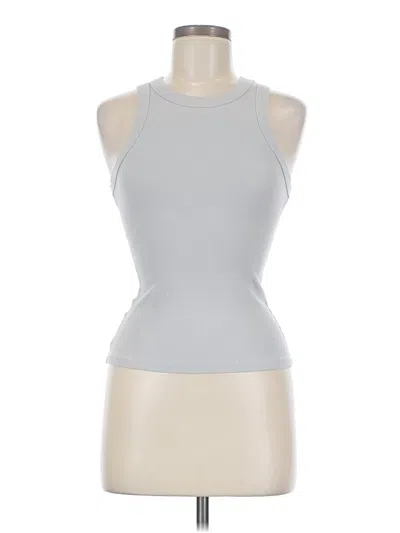 Pre-owned Amylynn Tank Top Silver Halter Neckline Tops