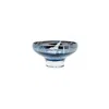 An&angel Blue / Silver Deco Mini Splashed Navy Blue Bowl In Multi