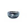 An&angel Deco Round Splashed Navy Blue Bowl In Blue