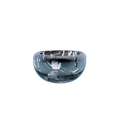 An&angel Deco Round Splashed Navy Blue Bowl