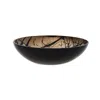 An&angel Gold / Black Titan Flat Splashed Black Bowl In Multi