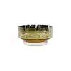 An&angel Gold / Silver Moon Mini Splashed Amber Bowl In Green