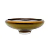 An&angel Gold / Yellow Deco Large Bowl In Amber In Brown