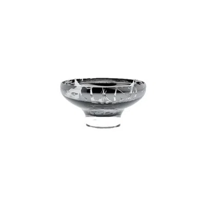 An&angel Purple / Silver Deco Mini Splashed Purple Bowl In Multi