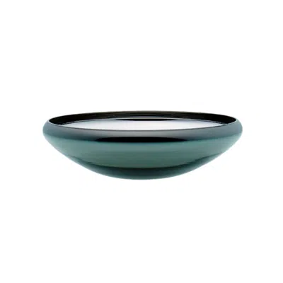 An&angel Silver Deco Flat Mirror Bowl In Blue