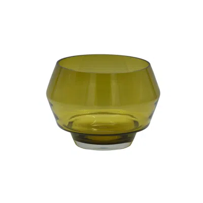 An&angel Translucent Cube Deco Olive Green Bowl