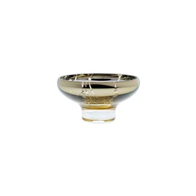 An&angel Yellow / Gold / Silver Deco Mini Splashed Amber Bowl