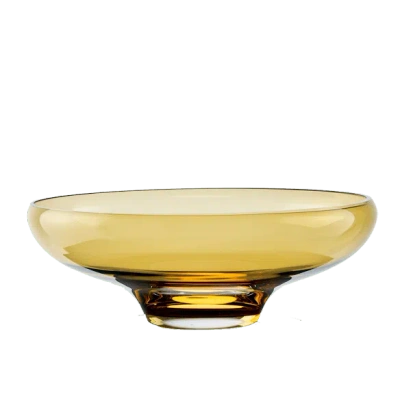 An&angel Yellow Large Amber Bowl