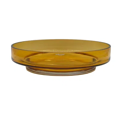An&angel Yellow Translucent Moon Large Amber Bowl