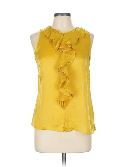 Pre-owned An Original Milly Of New York Sleeveless Blouse In Yellow