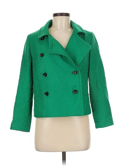 Pre-owned An Original Milly Of New York Wool Blazer Jacket In Green