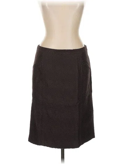 Pre-owned An Original Milly Of New York Wool Skirt In Brown