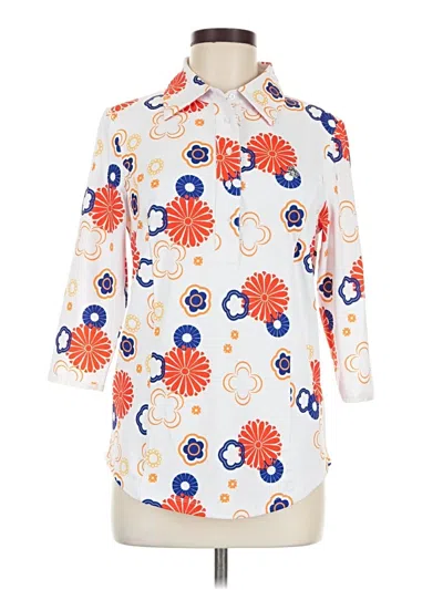 Pre-owned An Original Penguin By Munsingwear 3/4 Sleeve Button Down Shirt In Orange