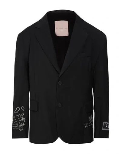 An Other Date Man Blazer Black Size 38 Polyester, Wool, Elastane