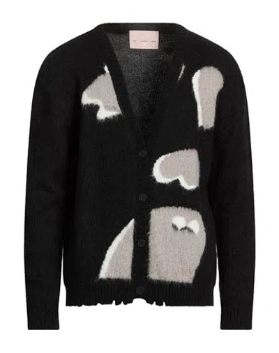 An Other Date Man Cardigan Black Size L Acrylic, Polyamide, Mohair Wool