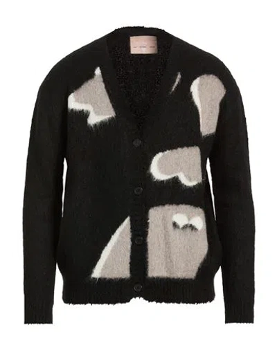 An Other Date Man Cardigan Black Size L Acrylic, Polyamide, Mohair Wool