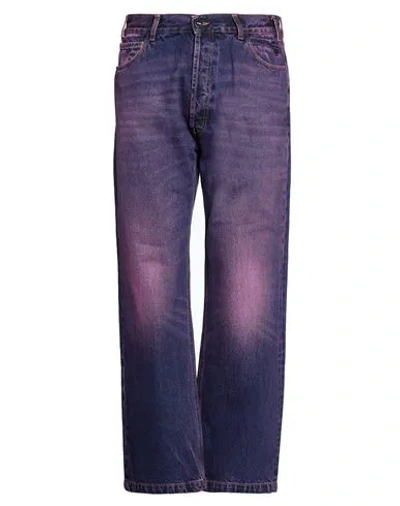 An Other Date Man Jeans Purple Size 34 Cotton In Pattern