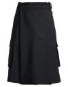 An Other Date Man Midi Skirt Black Size 32 Polyester, Wool, Elastane In Black
