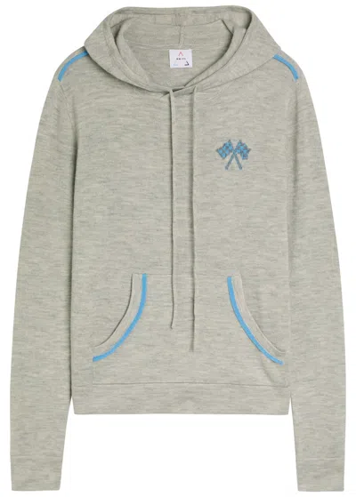 An-y1 H Vita Fine-knit Hooded Cashmere Jumper In Gray