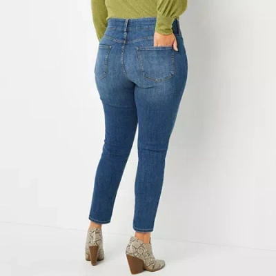 Ana - Plus Womens Comfort Waist Skinny Jean In Blue