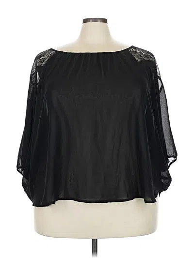 Pre-owned A.n.a. A New Approach 3/4 Sleeve Blouse In Black