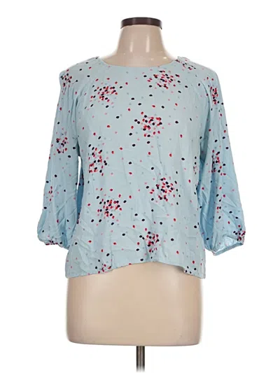Pre-owned A.n.a. A New Approach 3/4 Sleeve Blouse In Blue