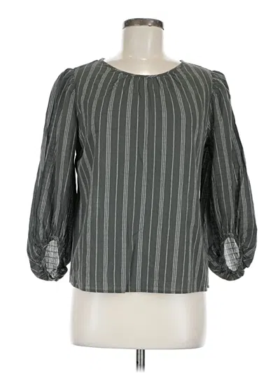 Pre-owned A.n.a. A New Approach 3/4 Sleeve Blouse In Gray