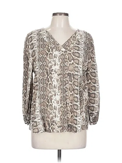 Pre-owned A.n.a. A New Approach 3/4 Sleeve Blouse In Silver