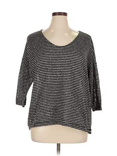 Pre-owned A.n.a. A New Approach 3/4 Sleeve T-shirt In Black