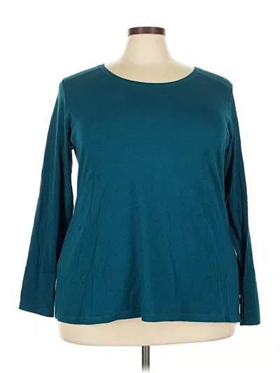 Pre-owned A.n.a. A New Approach 3/4 Sleeve T-shirt In Blue