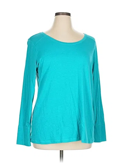 Pre-owned A.n.a. A New Approach 3/4 Sleeve T-shirt In Blue