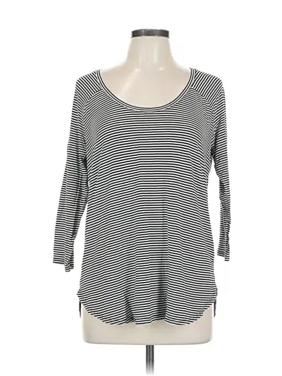 Pre-owned A.n.a. A New Approach 3/4 Sleeve T-shirt In Gray