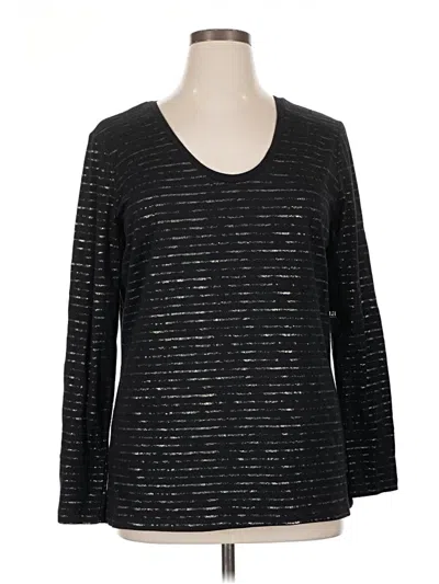 Pre-owned A.n.a. A New Approach 3/4 Sleeve T-shirt In Black
