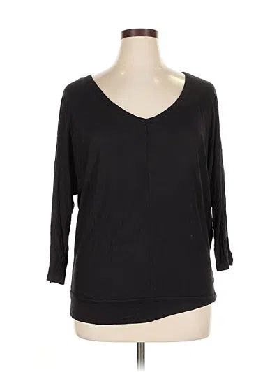 Pre-owned A.n.a. A New Approach 3/4 Sleeve T-shirt In Black