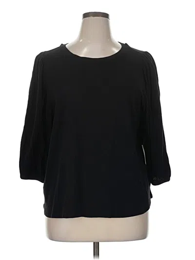 Pre-owned A.n.a. A New Approach 3/4 Sleeve T-shirt In Black