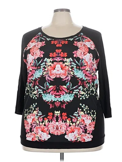Pre-owned A.n.a. A New Approach 3/4 Sleeve T-shirt In Black