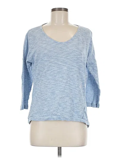 Pre-owned A.n.a. A New Approach 3/4 Sleeve T-shirt In Blue