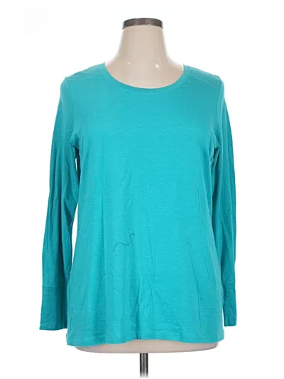 Pre-owned A.n.a. A New Approach 3/4 Sleeve T-shirt In Blue