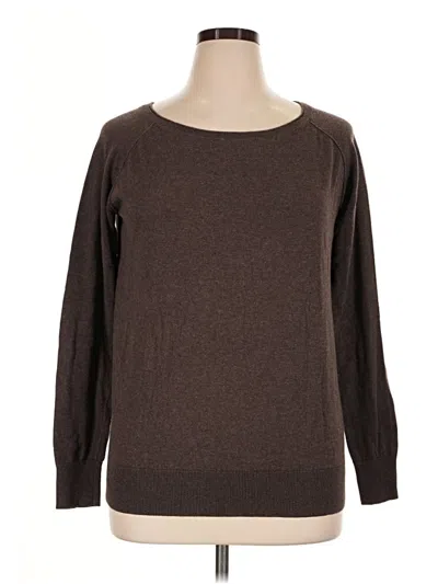 Pre-owned A.n.a. A New Approach 3/4 Sleeve T-shirt In Brown