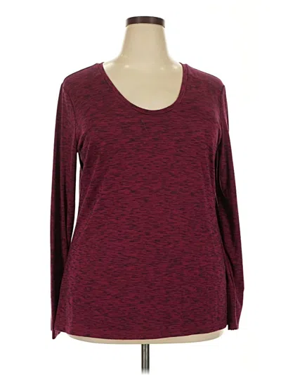 Pre-owned A.n.a. A New Approach 3/4 Sleeve T-shirt In Burgundy
