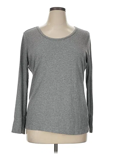 Pre-owned A.n.a. A New Approach 3/4 Sleeve T-shirt In Gray